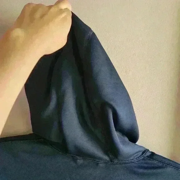 Nike Mens Medium Therma Fit Knockout Hoodie Sweatshirt Dark Blue /Neon Yellow - Picture 9 of 11